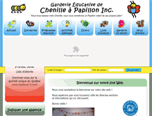 Tablet Screenshot of chenilleapapillon.ca